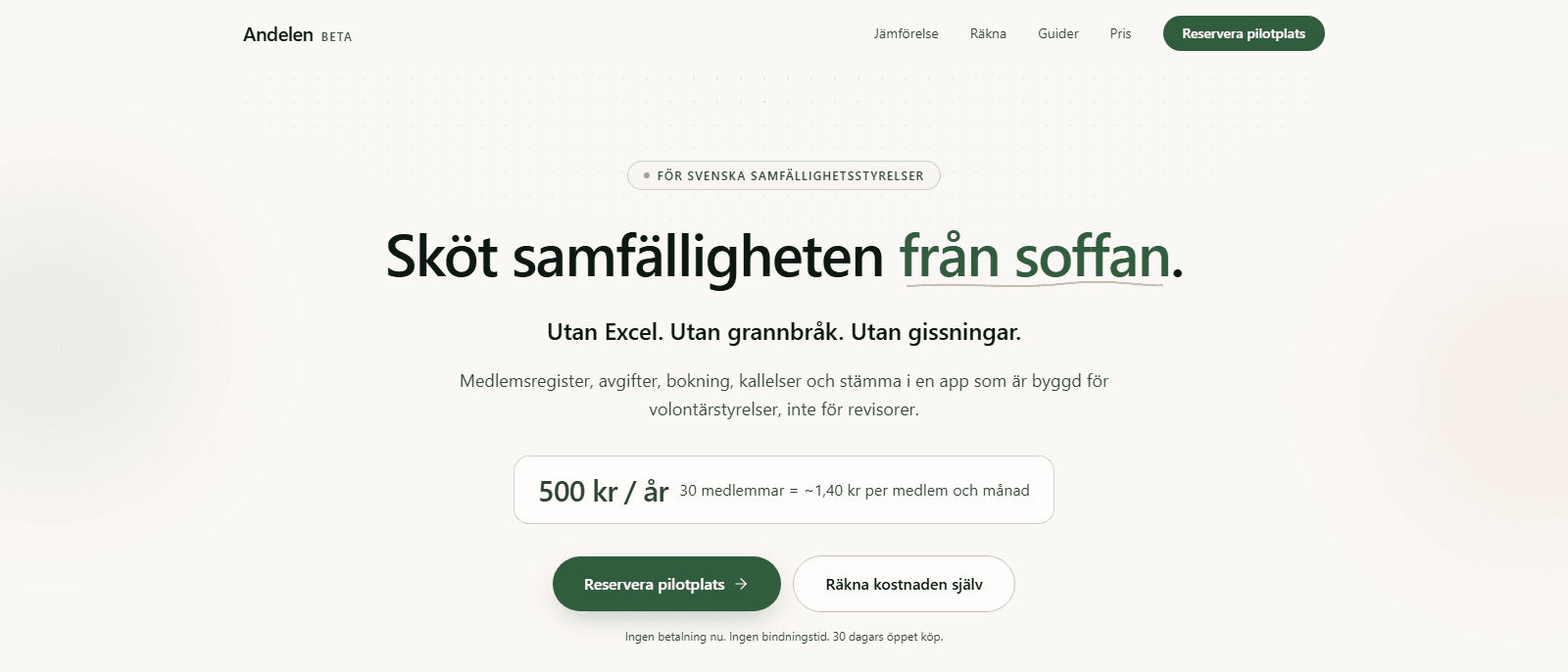 Screenshot of andelen.app